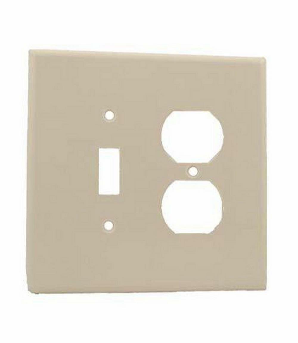 2-Gang 1-Duplex Device Oversized Combination Wall Plate In White Indoor Lighting Parts & Accessories White