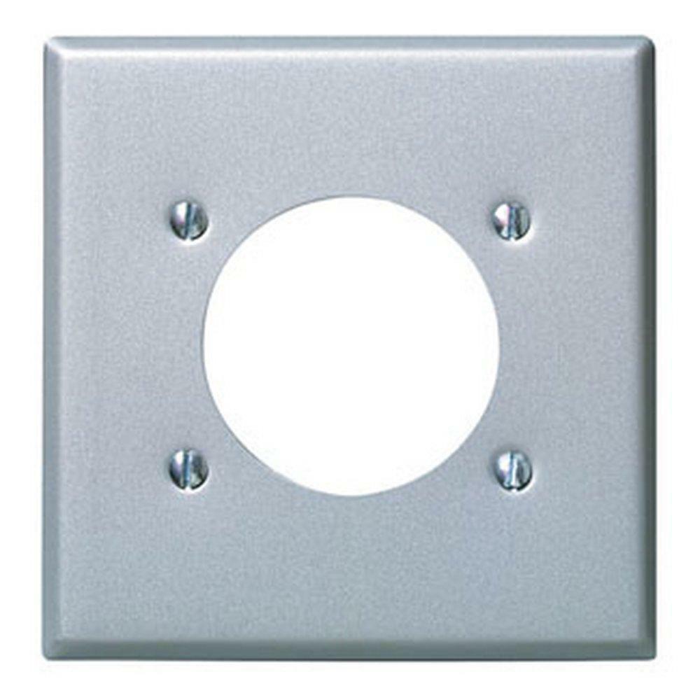 2-Gang Flush Mount 2.15 Inch Dia. Device Receptacle Wallplate Standard Size In Steel Indoor Lighting Parts & Accessories Aluminum