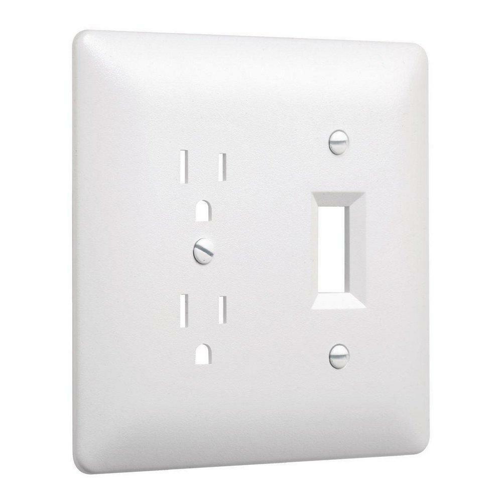 2 Gang Plastic Wall Plate In Textured White Indoor Lighting Parts & Accessories Textured White