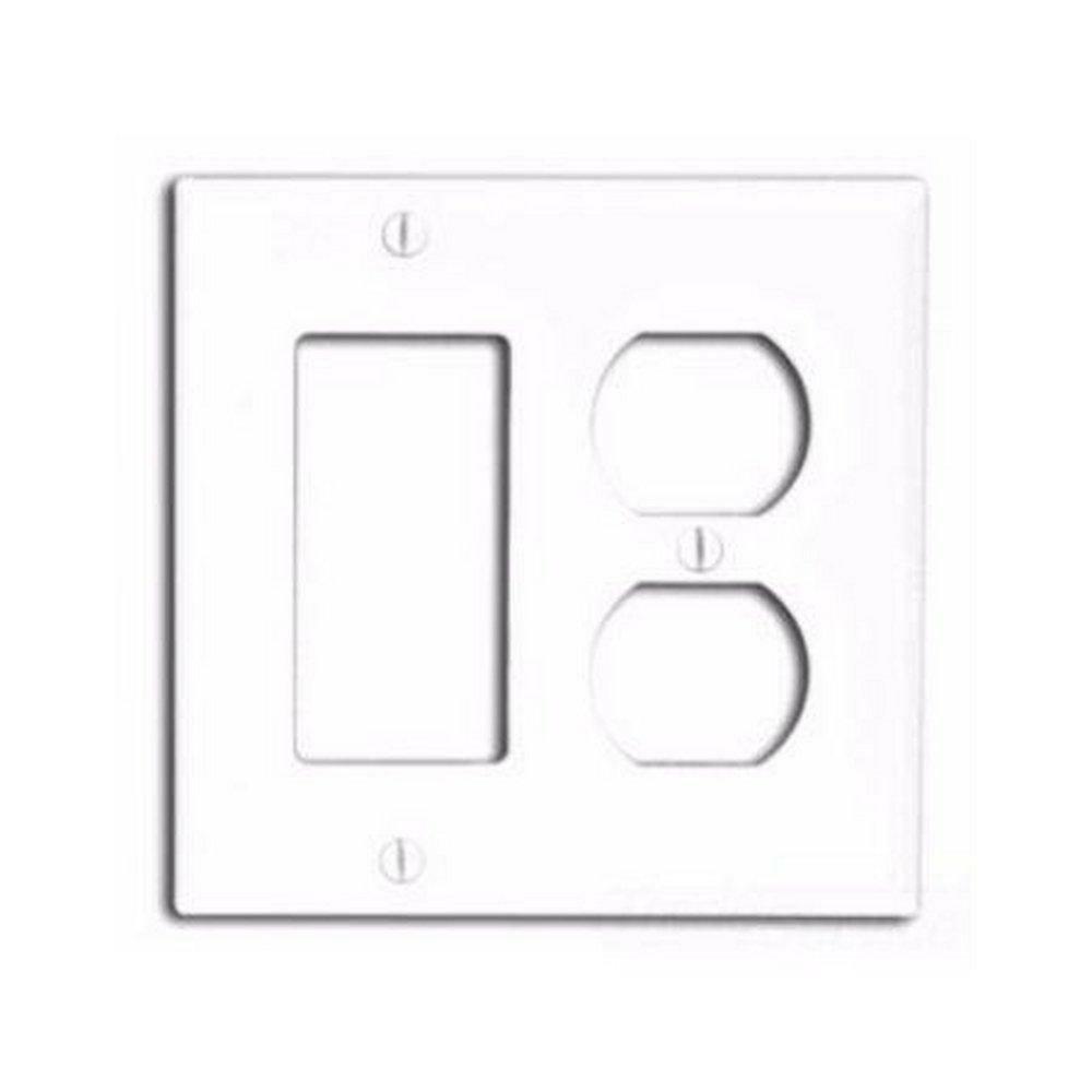 2-Gang Standard Size Wall Plate In White Indoor Lighting Parts & Accessories White