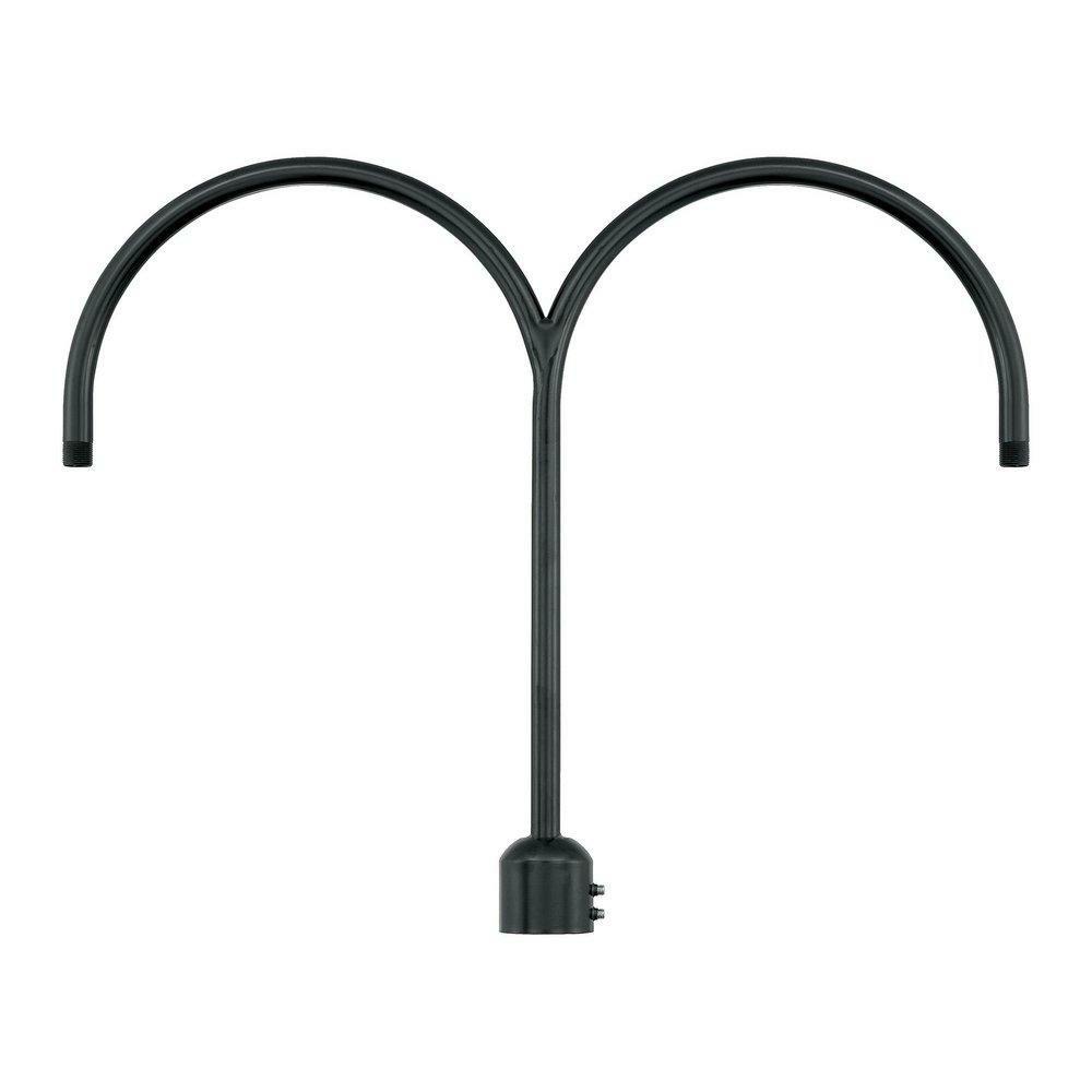 2-Light Post Adapter In Satin Black Outdoor Lighting Satin Black