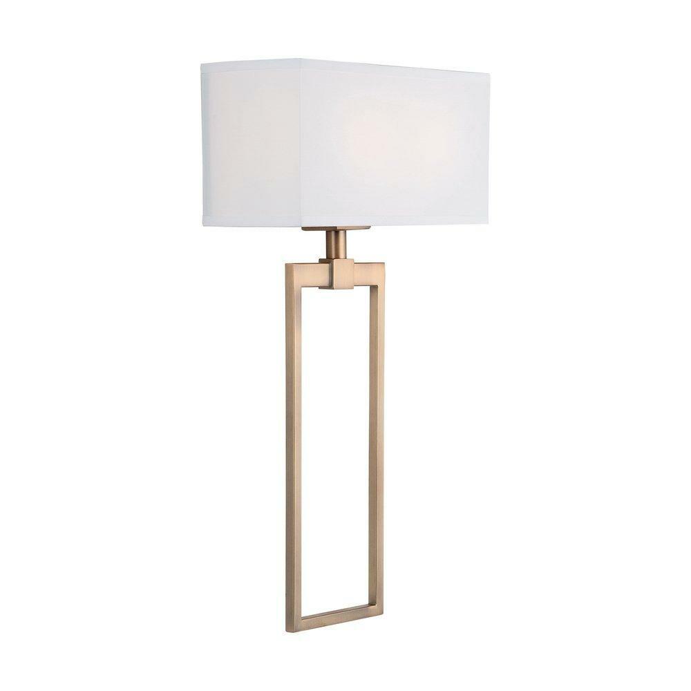 2-Light Sconce Indoor Lighting Aged Brass