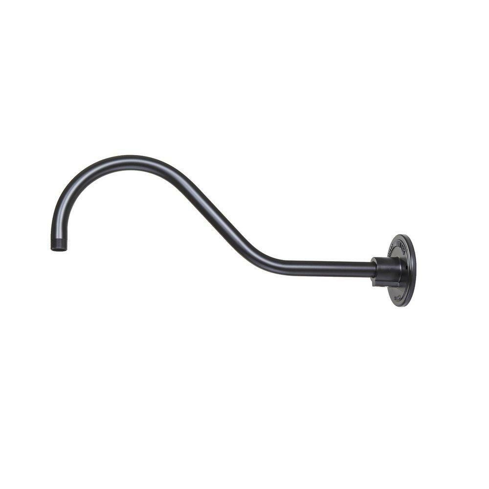 21-1/2 In. Goose Neck Stem In Satin Black Indoor Lighting Parts & Accessories Satin Black