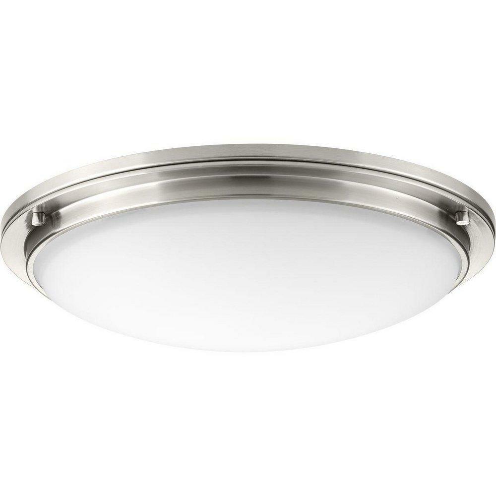 21 In. 41W 120/277V 3000 Kelvin 2550 Lumens Led Flush Mount Ceiling Fixture In Brushed Nickel Ceiling Lighting Brushed Nickel