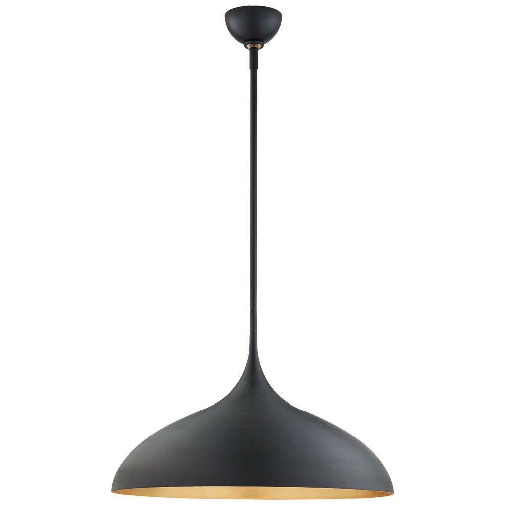 21 In. 75W 1-Light Medium E-26 Incandescent Pendant In Matte Black Indoor Lighting Matte Black