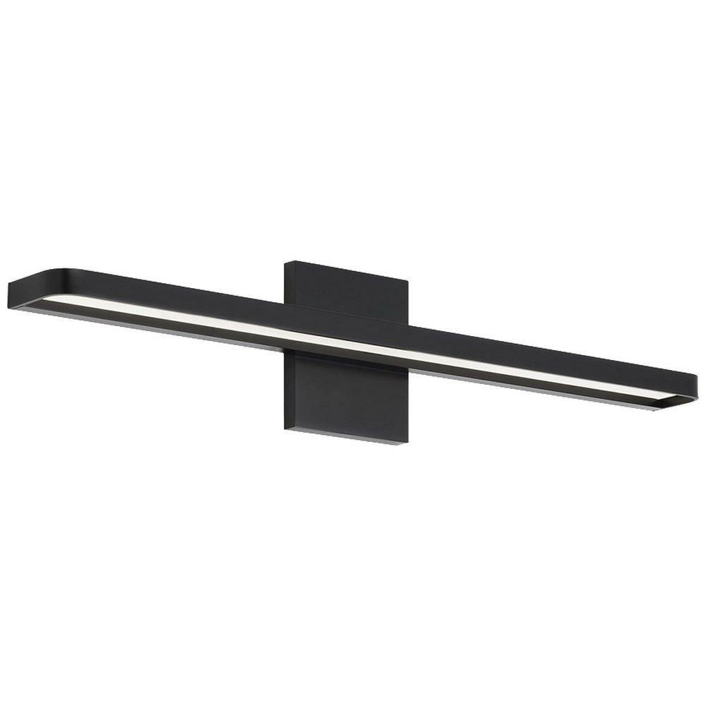 21W 1-Light Vanity Fixture In Matte Black Bathroom Lighting Matte Black