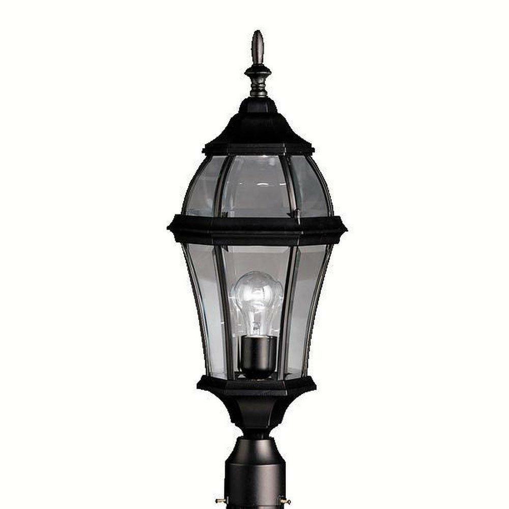 24-1/4 X 9-1/4 In. 1-Light Outdoor Post Mount In Black Outdoor Lighting Black