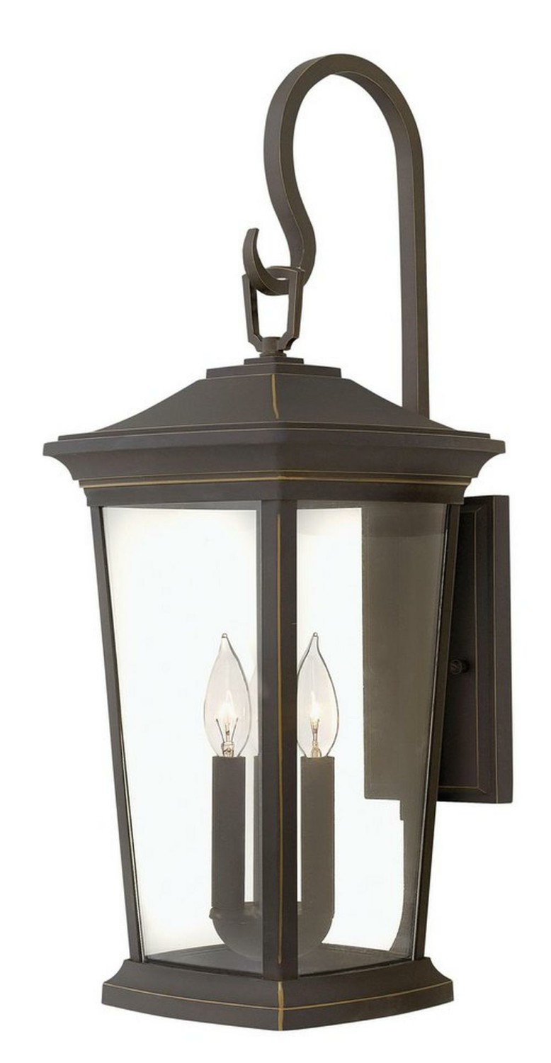 24-4/5 In. 3-Light 60W Wall Lantern In Oil Rubbed Bronze Outdoor Lighting Oil Rubbed Bronze