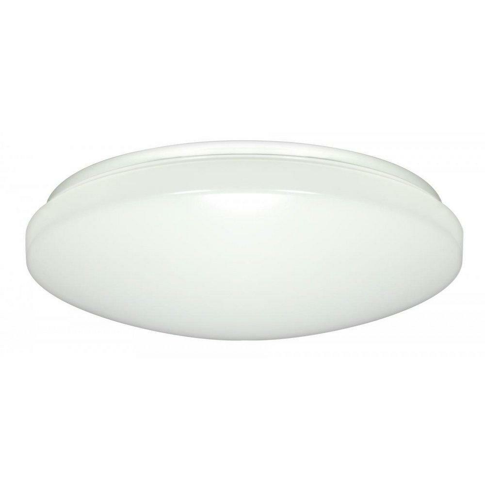 3-2/5 X 11-27/50 In. 16W 1-Light Integrated Led Flush Mount Ceiling Fixture In White Ceiling Lighting White