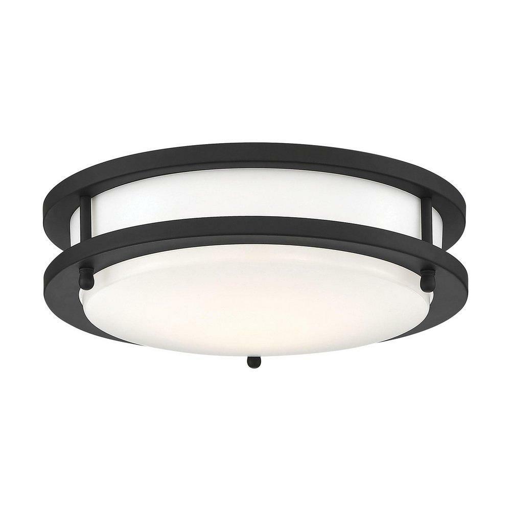 3-3/4 X 10 In. 18W 1-Light Led Flush Mount Ceiling Fixture In Matte Black Ceiling Lighting Matte Black