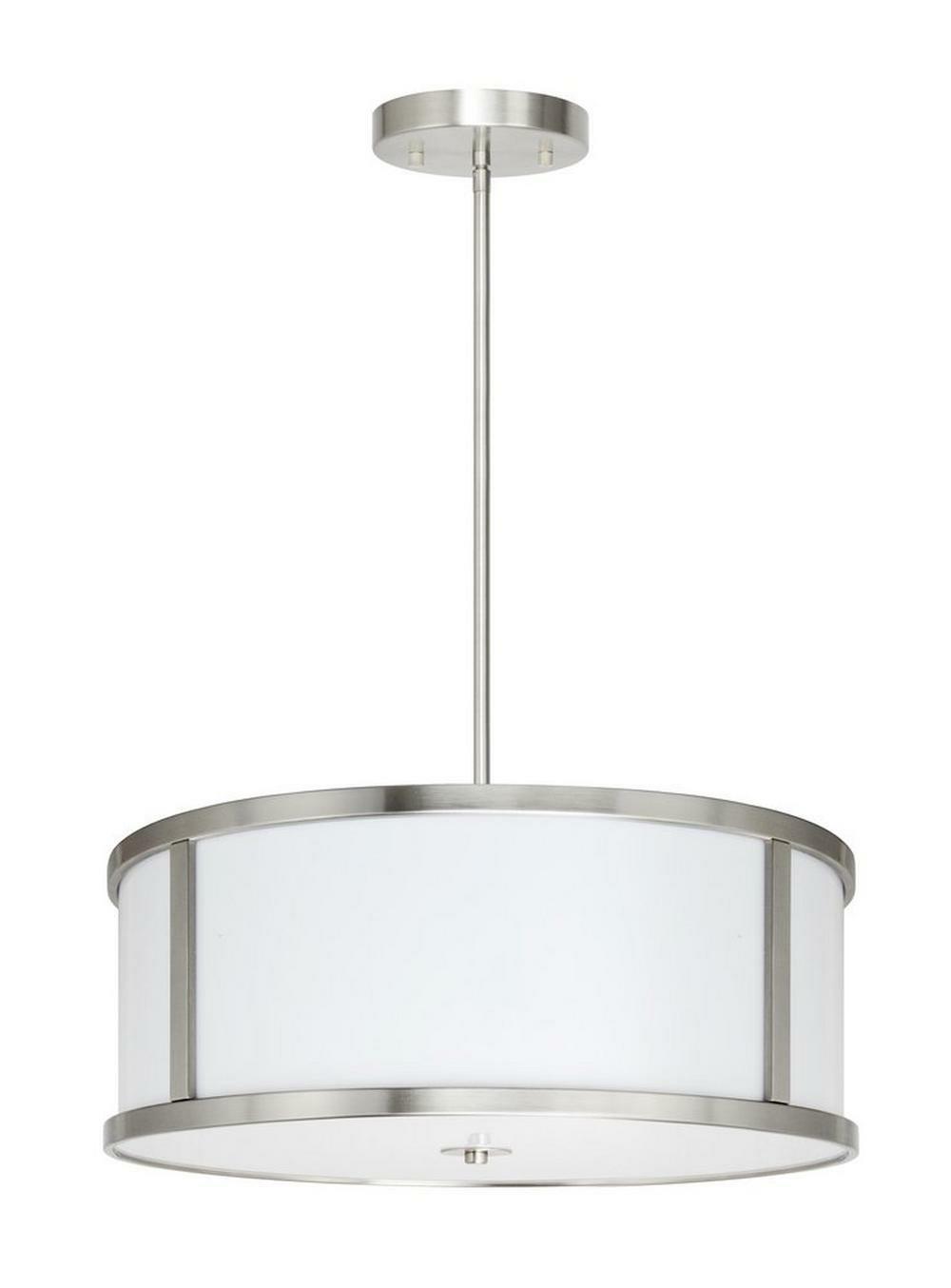 3-Light Medium E-26 Pendant In Brushed Nickel Indoor Lighting Brushed Nickel