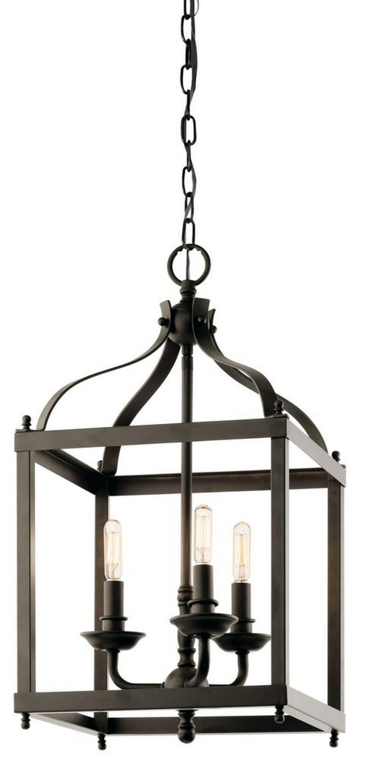 3-Light Pendant In Olde Bronze Foyer Lighting Olde Bronze