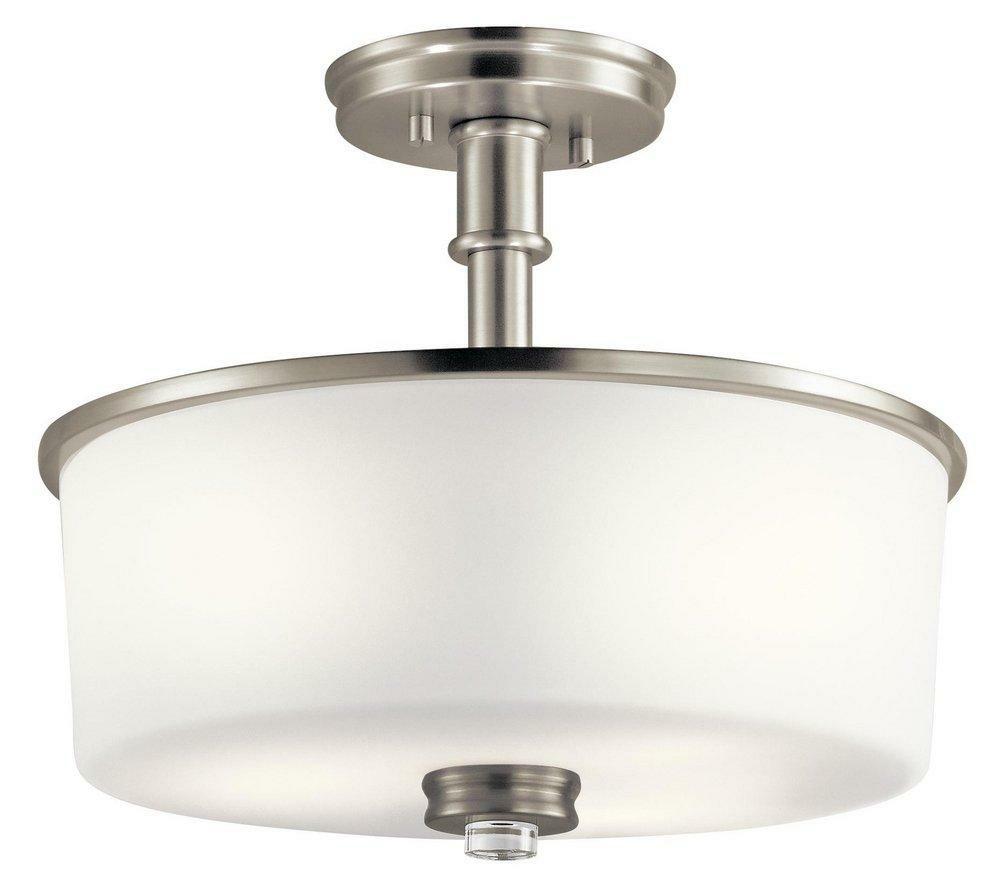 3-Light Semi Flush Ceiling Light In Brushed Nickel Ceiling Lighting Brushed Nickel