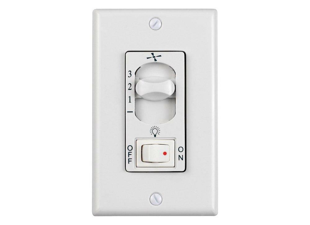 3-Speed Wall Fan Control Switch In White Ceiling Fan Parts & Accessories White