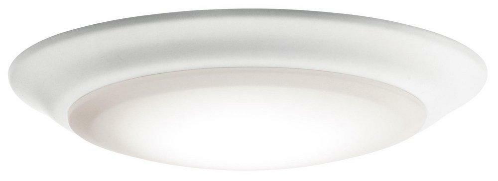 3000K 15W 1-Light Ceiling Light Fixture In White Ceiling Lighting White