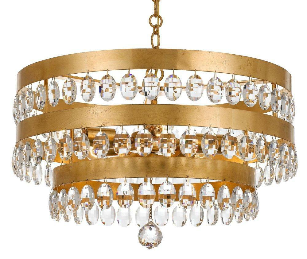 300W 5-Light Medium E-26 Base Incandescent Chandelier In Antique Gold Chandeliers Antique Gold