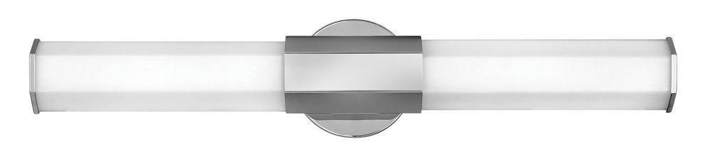 32W 1-Light Led Vanity Fixture In Polished Nickel Bathroom Lighting Polished Nickel