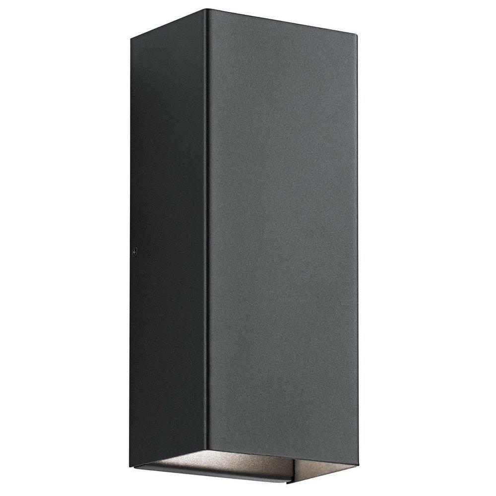 32W 2-Light Integrated Led Outdoor Wall Sconce In Textured Black Outdoor Lighting Textured Black