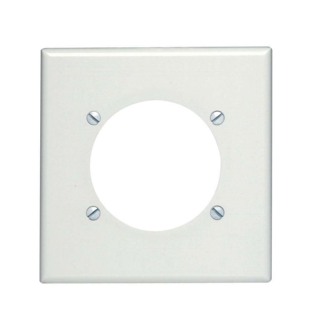 4-1/2 In. 2-Gang Wall Plate In White Indoor Lighting Parts & Accessories