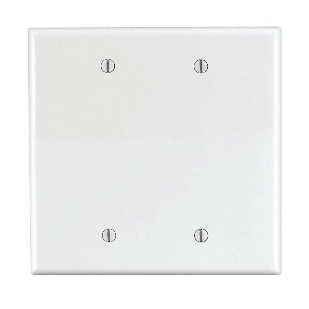 4-7/8 In. 2-Gang Wall Plate In White Indoor Lighting Parts & Accessories White