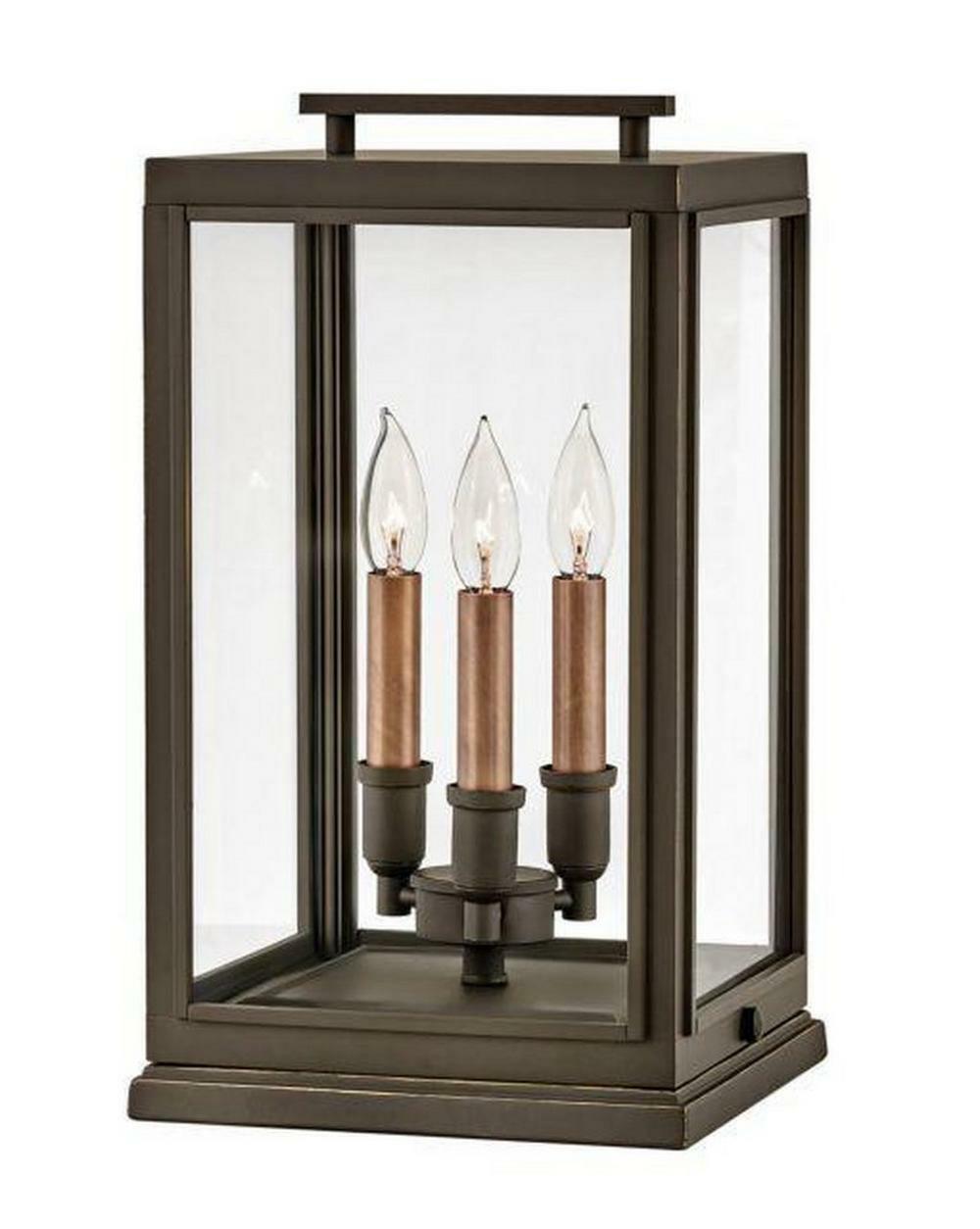 40W 3-Light Candelabra E-12 Led Post Lantern In Oil Rubbed Bronze Outdoor Lighting Oil Rubbed Bronze