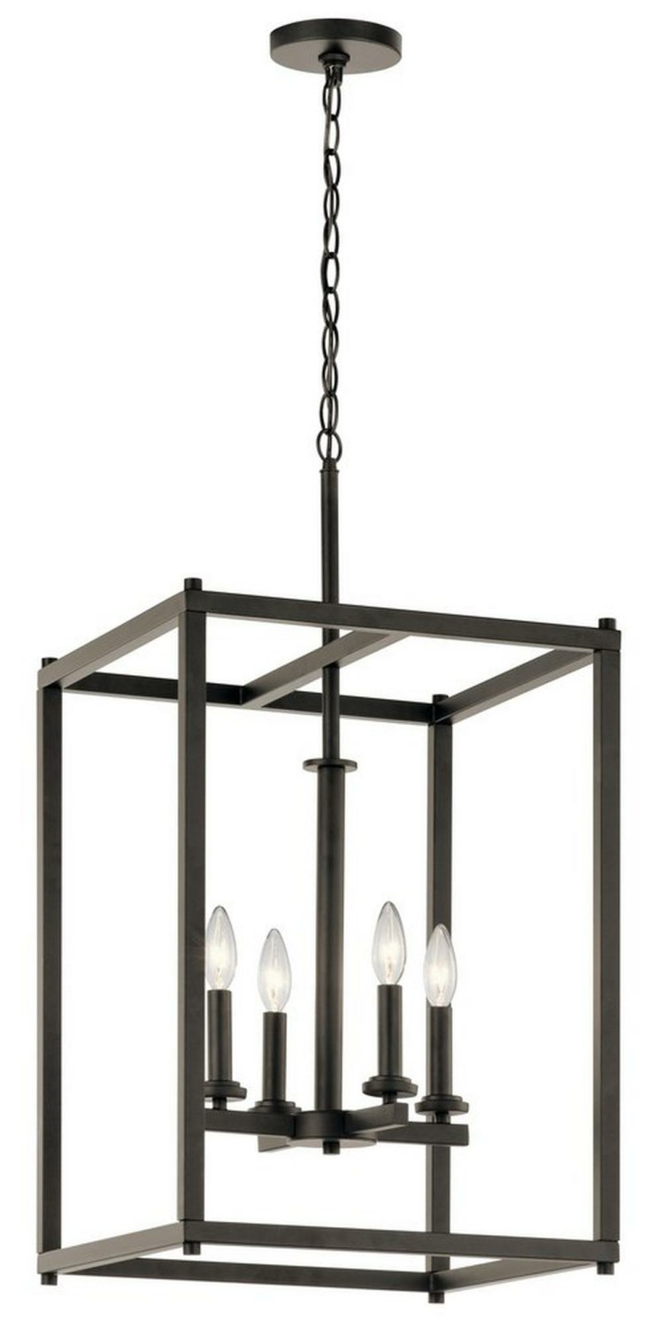 40W 4-Light Foyer Pendant In Olde Bronze Foyer Lighting Olde Bronze