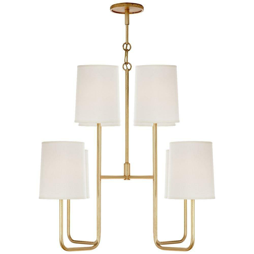 40W 8-Light Candelabra E-12 Incandescent Chandelier In Gild Chandeliers Gild