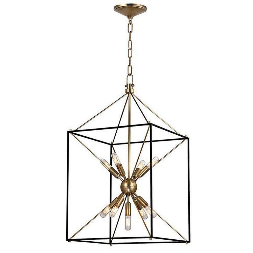 40W 9-Light Pendant In Aged Brass Indoor Lighting Aged Brass