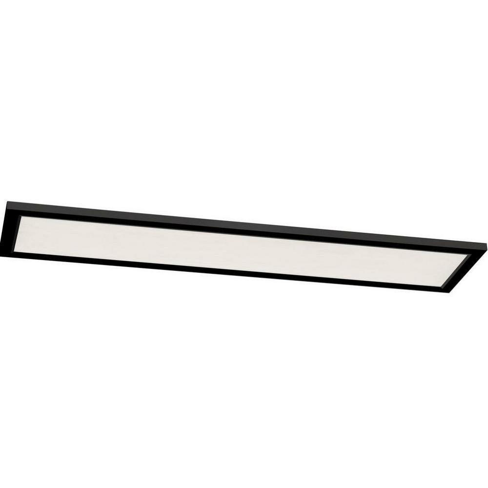 45W 1-Light Integrated Led Flush Mount Ceiling Fixture In Black Ceiling Lighting Black