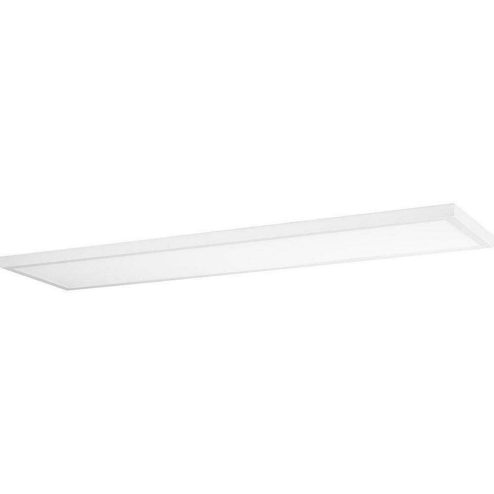 47-3/4 X 1-3/16 In. 43W 1-Light Led Flush Mount Ceiling Fixture In Satin White Ceiling Lighting Satin White