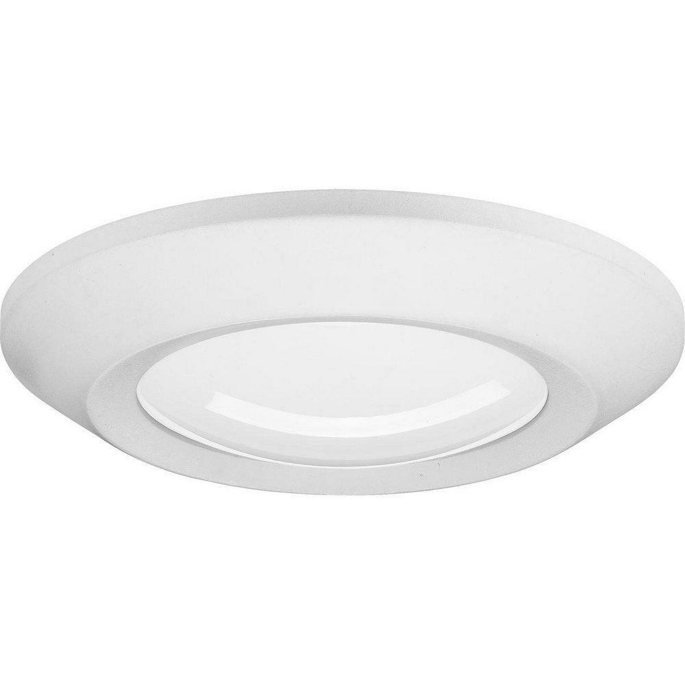 5-1/2 In. 11.5W 1-Light Integrated Led Flush Mount Ceiling Fixture In Satin White Ceiling Lighting Satin White