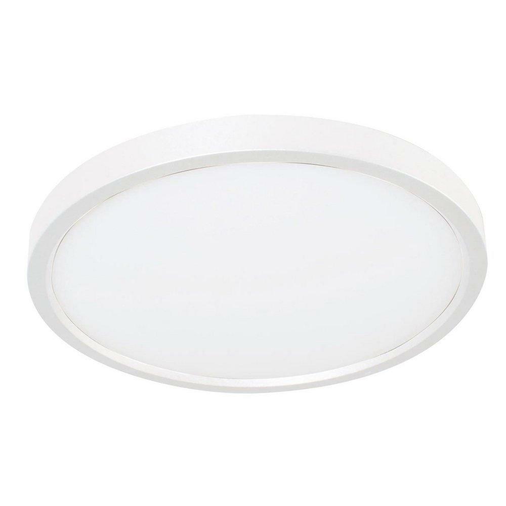 5-3/8 In. 12W 1-Light Led Contemporary Flush Mount Ceiling Fixture In White Ceiling Lighting White