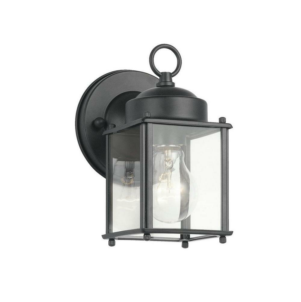 5 In. 60 W 1-Light Medium Lantern In Black Outdoor Lighting Black