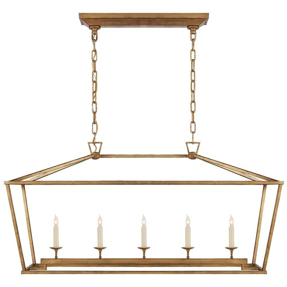 5-Light Candelabra E-12 Outdoor Lantern In Gilded Iron Outdoor Lighting Gilded Iron