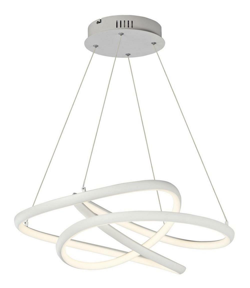 52W 1-Light Integrated Led Pendant In Matte White Indoor Lighting Matte White