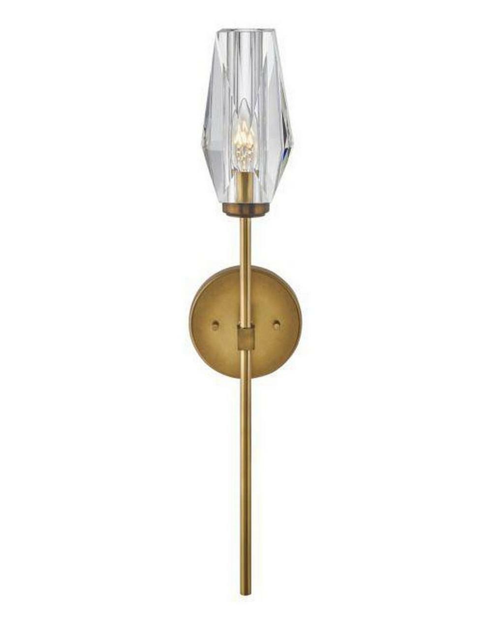 5W 1-Light 25 In. Wall Sconce In Heritage Brass Indoor Lighting Heritage Brass