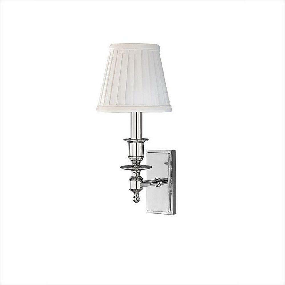 6-1/2 In. 60W 1-Light Wall Sconce In Polished Nickel Indoor Lighting Polished Nickel