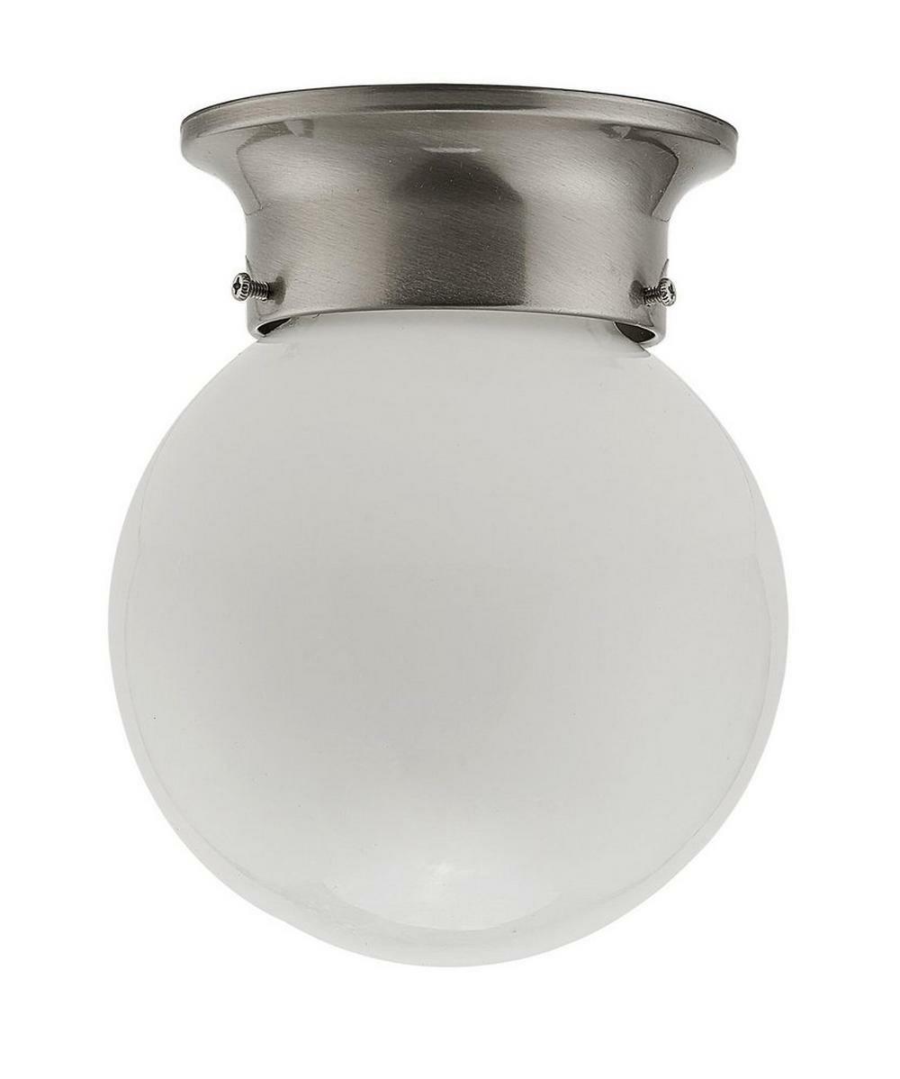 6 In. 60W Flush Mount Ceiling Fixture In Brushed Nickel Ceiling Lighting Brushed Nickel