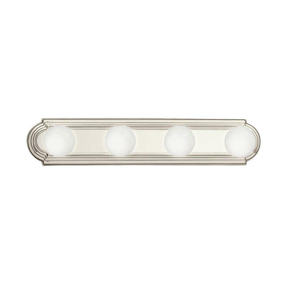 60 W 4-Light Medium Bracket In Brushed Nickel Bathroom Lighting Brushed Nickel