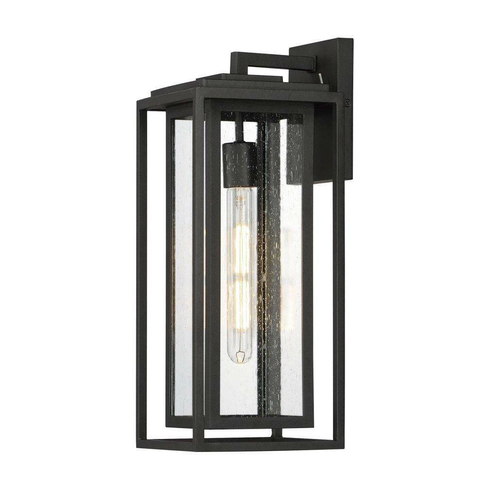 60W 1-Light 18 In. Wall Sconce In Black Outdoor Lighting Black