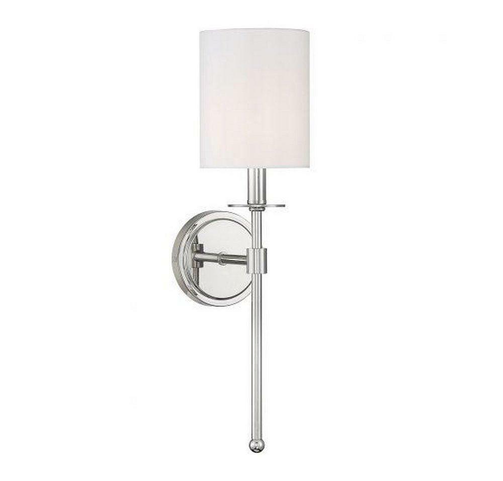 60W 1-Light 20 In. Wall Sconce In Polished Nickel Indoor Lighting Polished Nickel