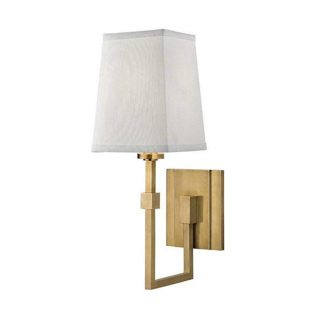 60W 1-Light Candelabra E-12 Incandescent Wall Sconce In Aged Brass Indoor Lighting Aged Brass