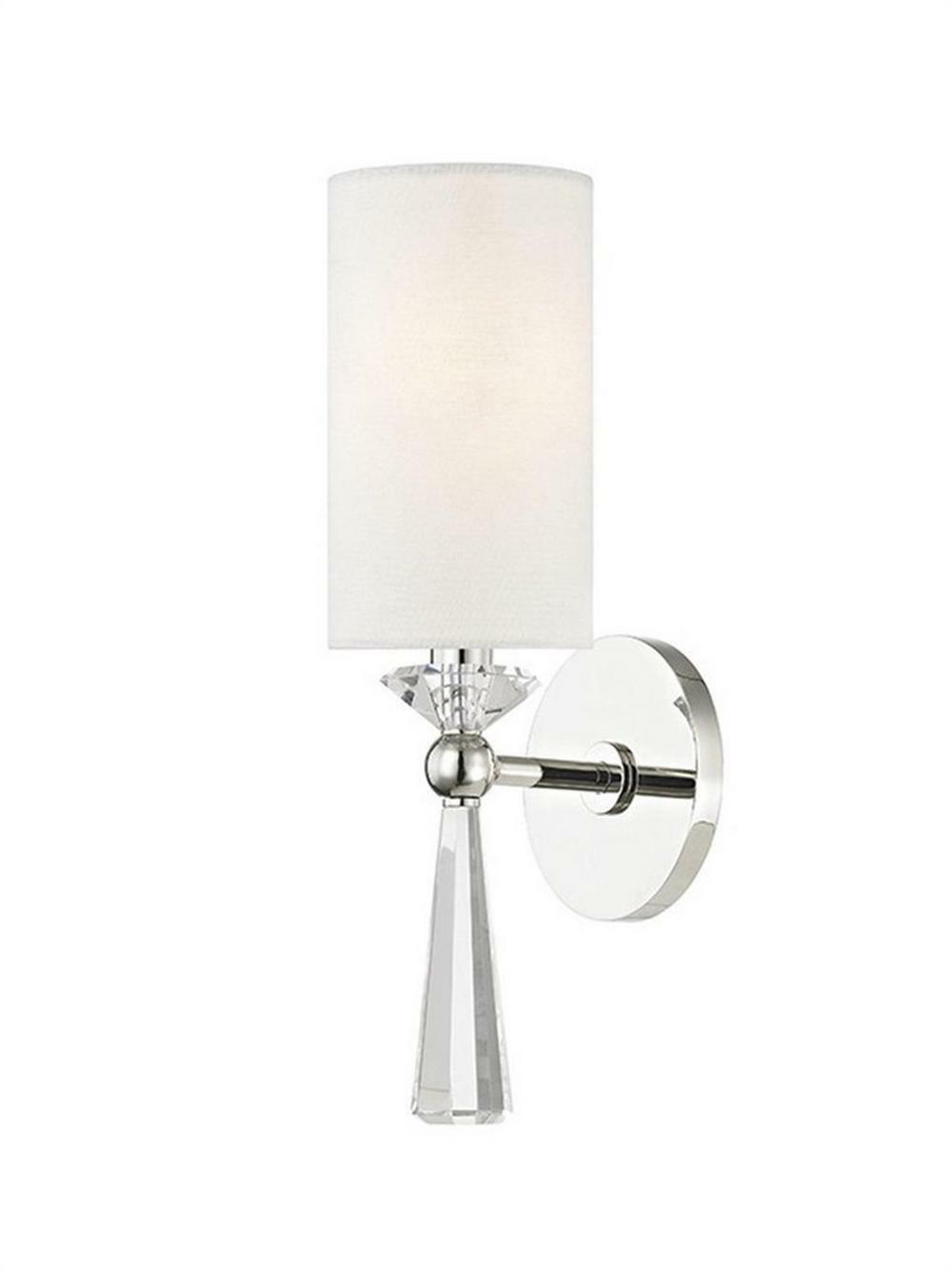 60W 1-Light Candelabra E-12 Incandescent Wall Sconce In Polished Nickel Indoor Lighting Polished Nickel