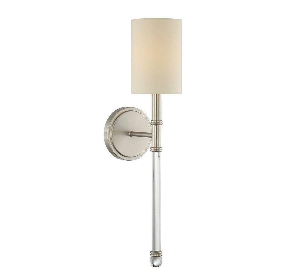 60W 1-Light Candelabra E-12 Incandescent Wall Sconce In Satin Nickel Indoor Lighting Satin Nickel