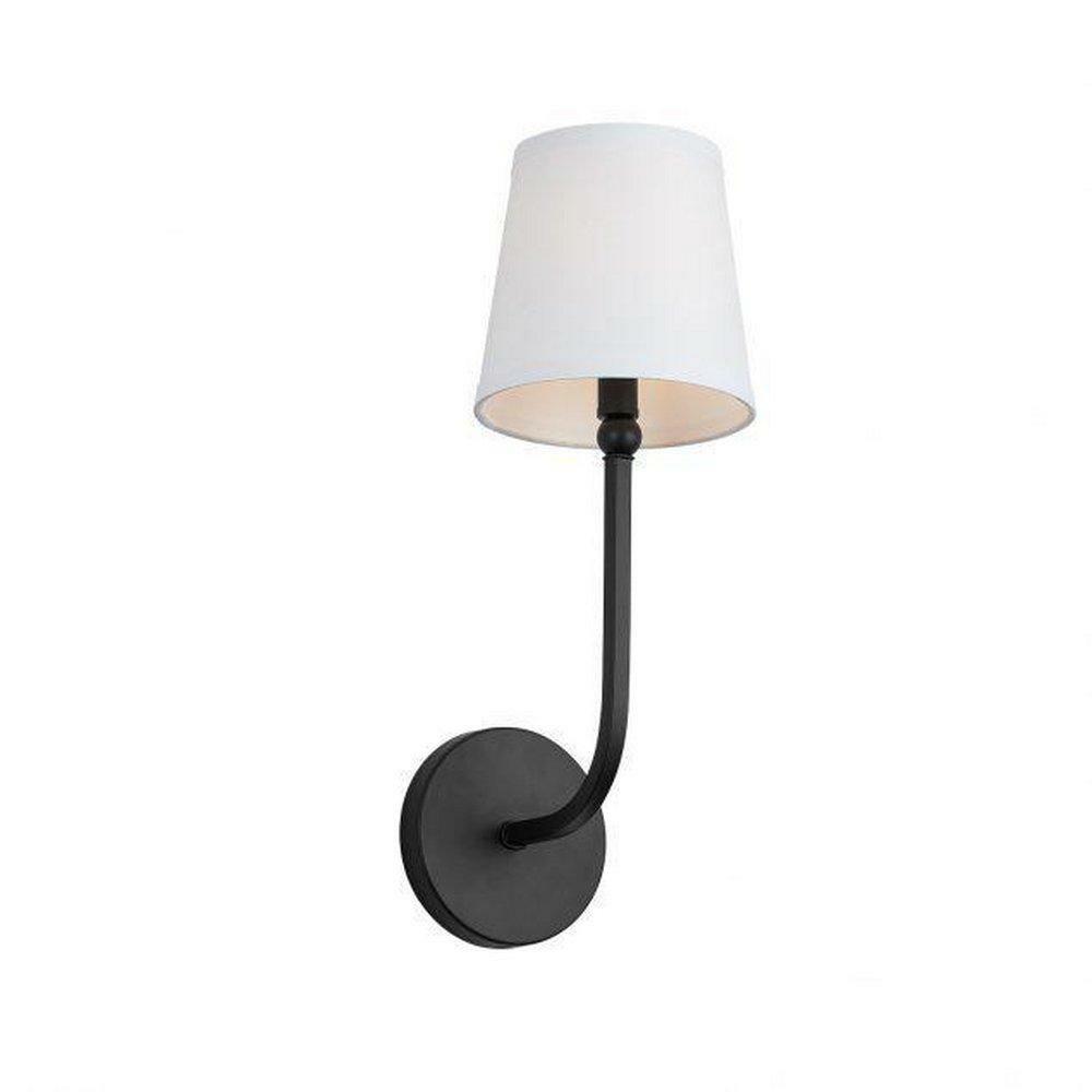 60W 1-Light Candelabra Incandescent Wall Sconce In Matte Black Indoor Lighting Matte Black