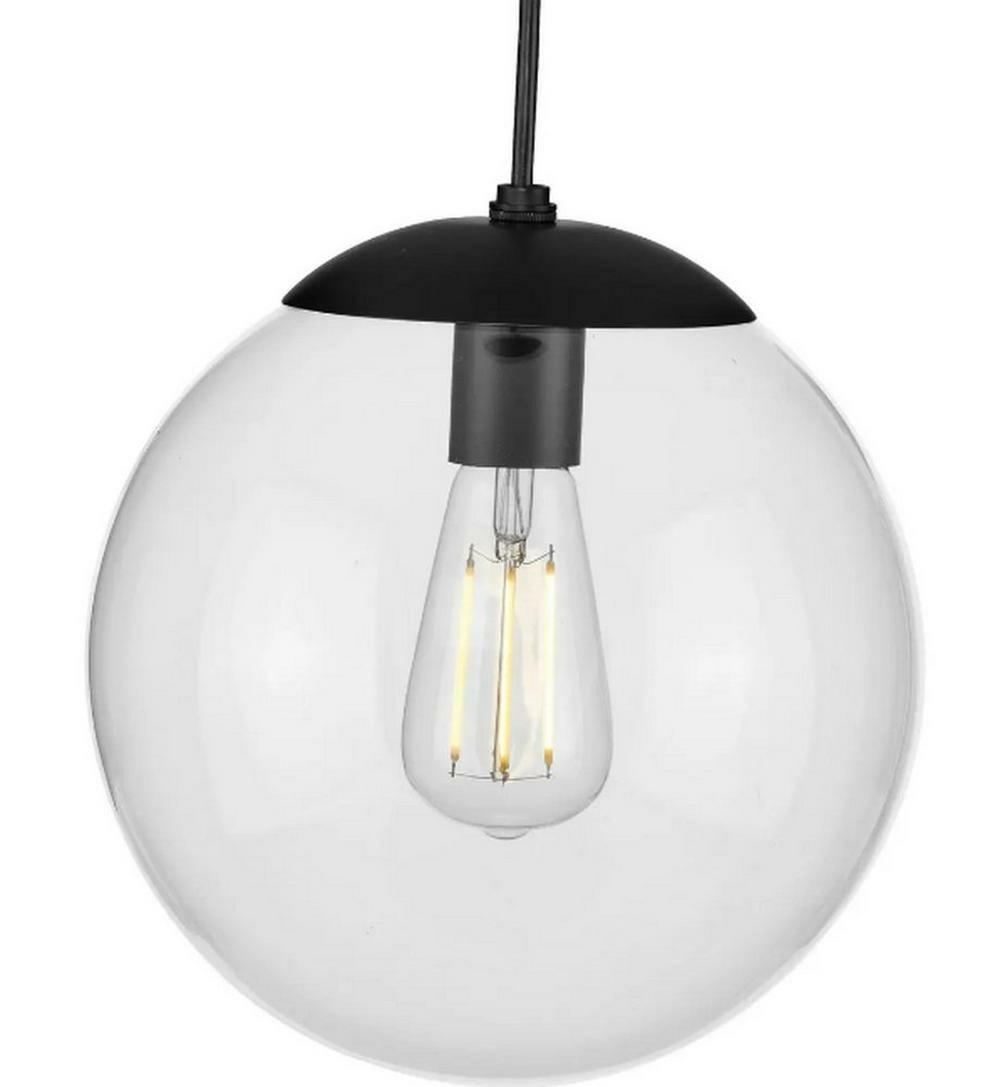 60W 1-Light Medium E-26 Incandescent Pendant Light In Matte Black Indoor Lighting Matte Black