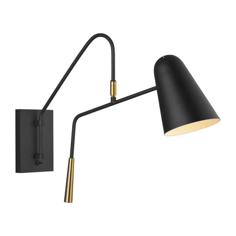 60W 1-Light Medium E-26 Incandescent Wall Sconce In Midnight Black Indoor Lighting Midnight Black