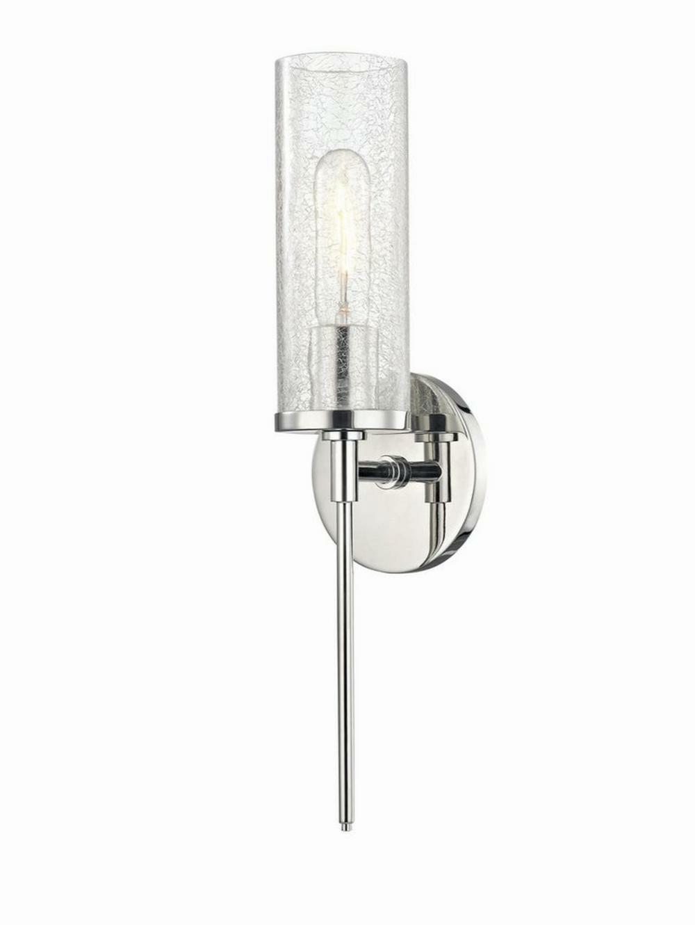 60W 1-Light Medium E-26 Incandescent Wall Sconce In Polished Nickel Indoor Lighting Polished Nickel