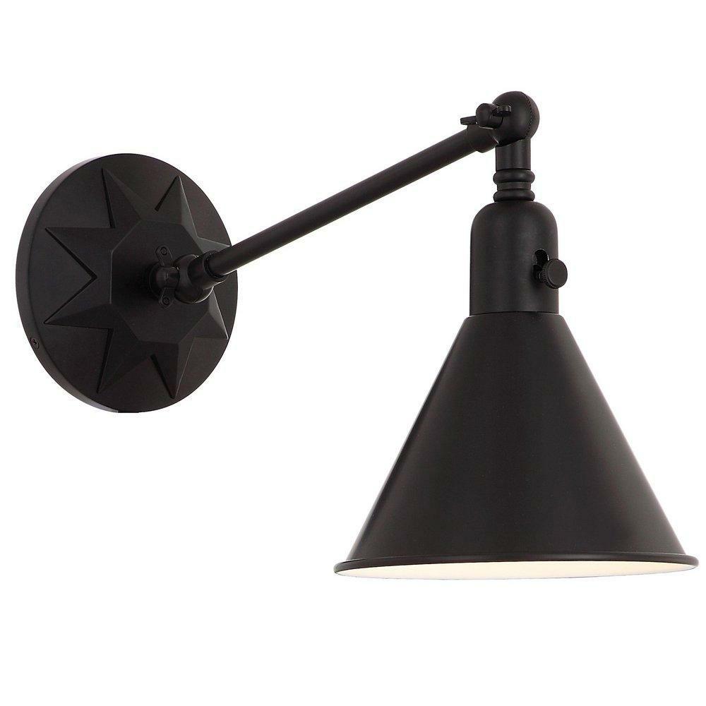 60W 1-Light Medium E-26 Wall Sconce In Matte Black Indoor Lighting Matte Black