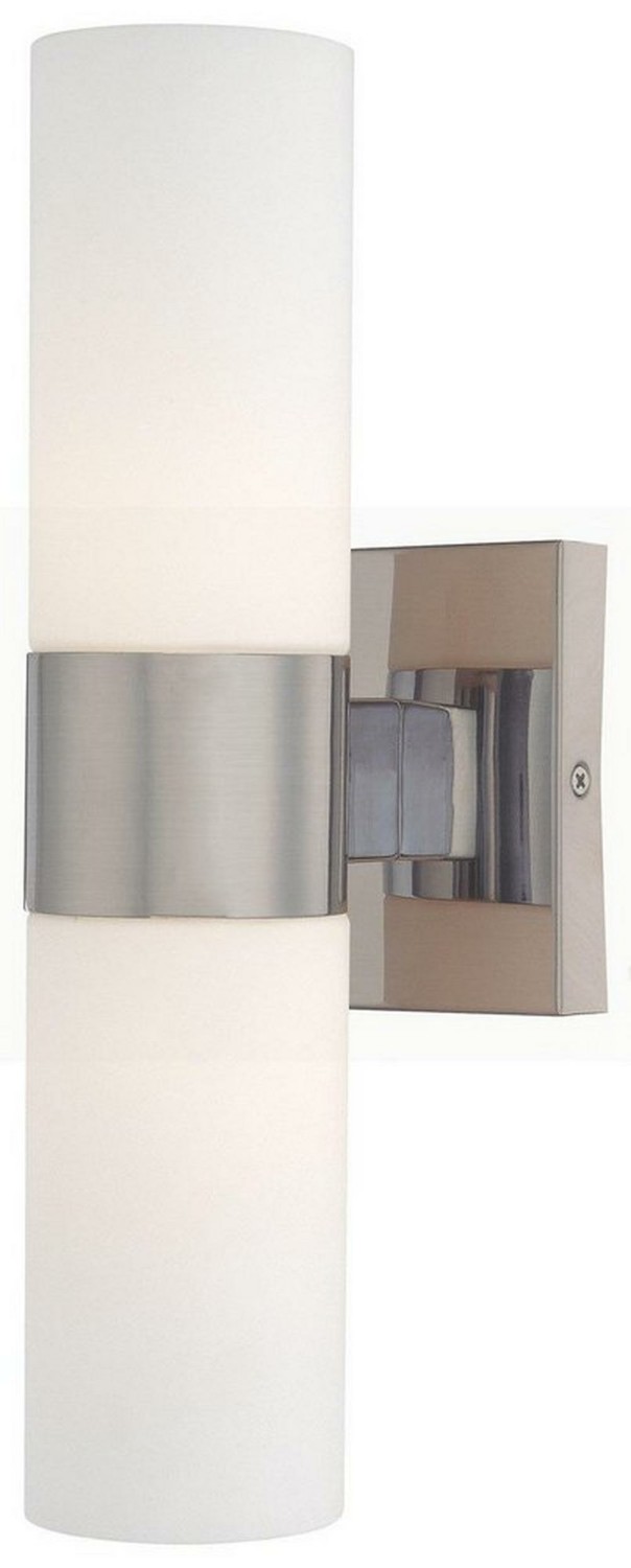 60W 2-Light Medium E-26 Incandescent Wall Sconce In Brushed Nickel Indoor Lighting Brushed Nickel